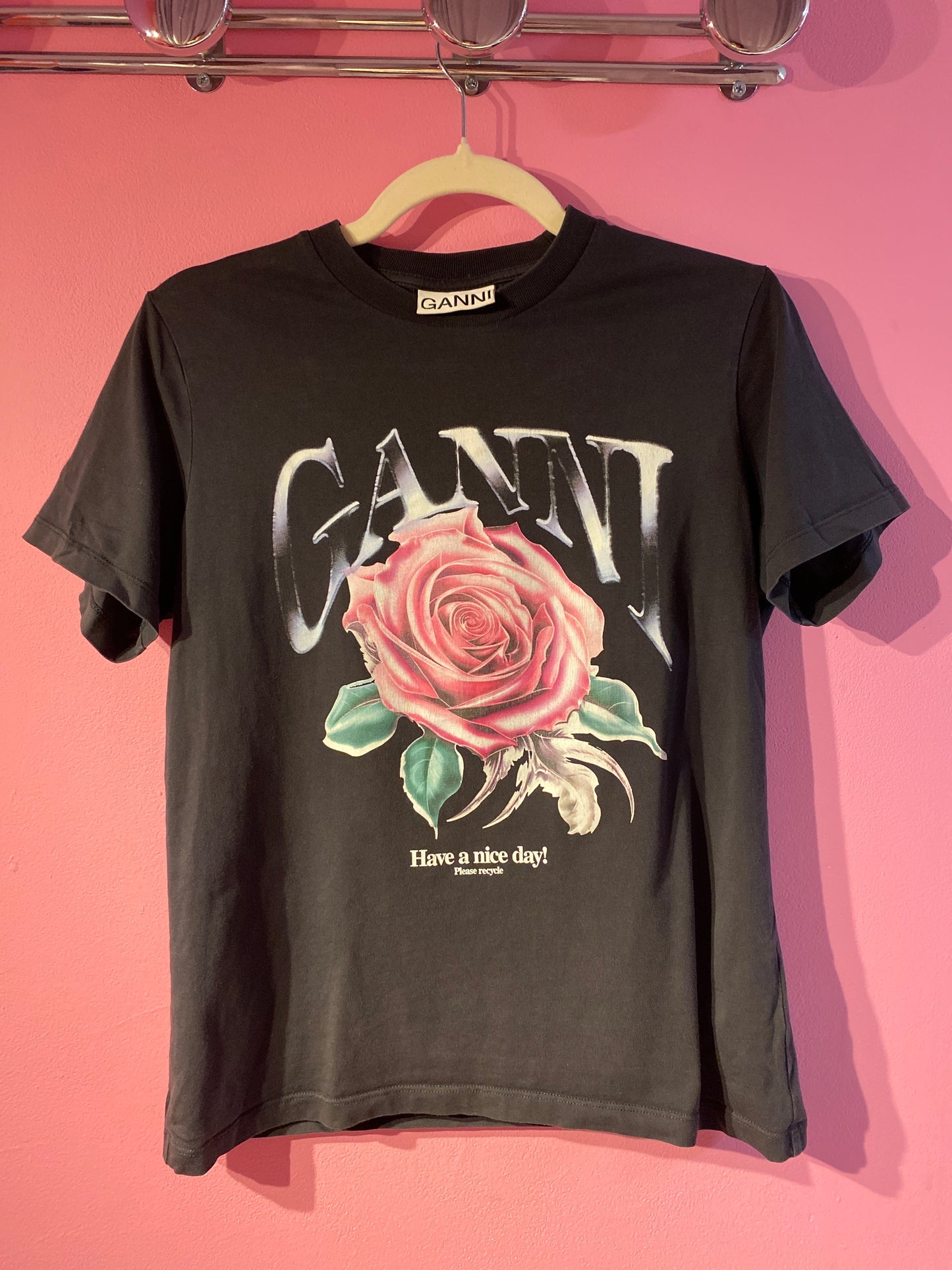 T-shirt Ganni LUXE femme convient XS-M