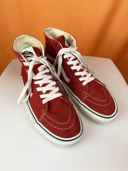 Baskets Vans Rouge Mixte 40 - Trésor