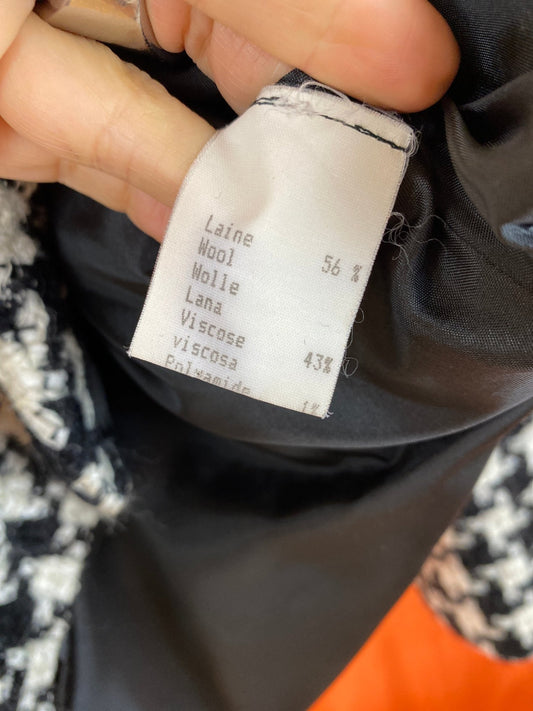 Blazer/veste tweed vintage Desarbre noir et blanc femme XL - Trésor