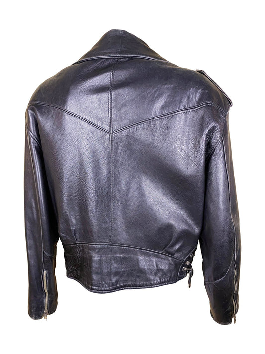 Blouson Perfecto cuir Vintage Mission Impossible Noir Mixte L - Trésor