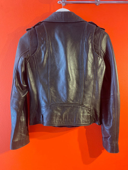 Blouson Perfecto Maje cuir agneau femme S - Trésor