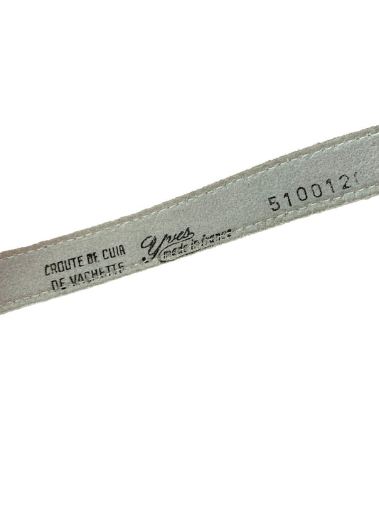 Ceinture cuir Vintage Yves Blanc M - Trésor