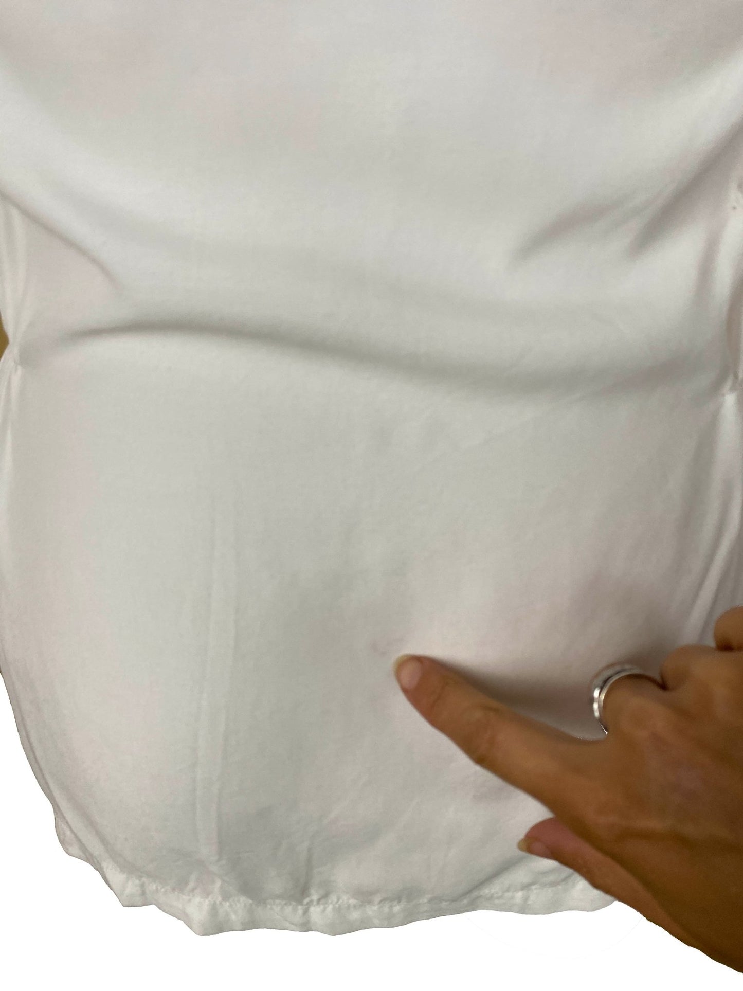 Chemise à smocks upcyclée brodée Blanc Femme M - L - Trésor