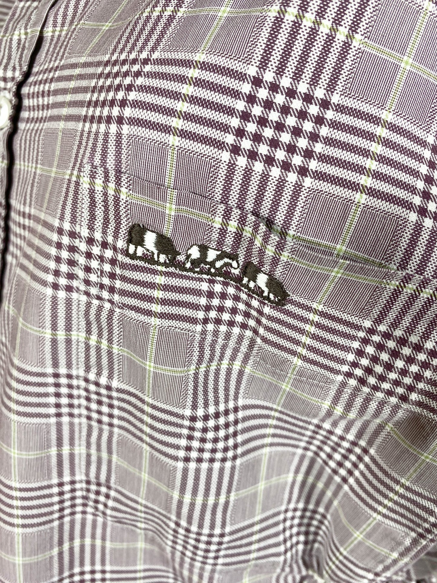 Chemise à smocks upcyclée Mise au Green Violette femme XL - Trésor