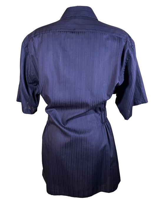 Chemise à smocks upcyclée Olymp Noir Femme XL - Trésor