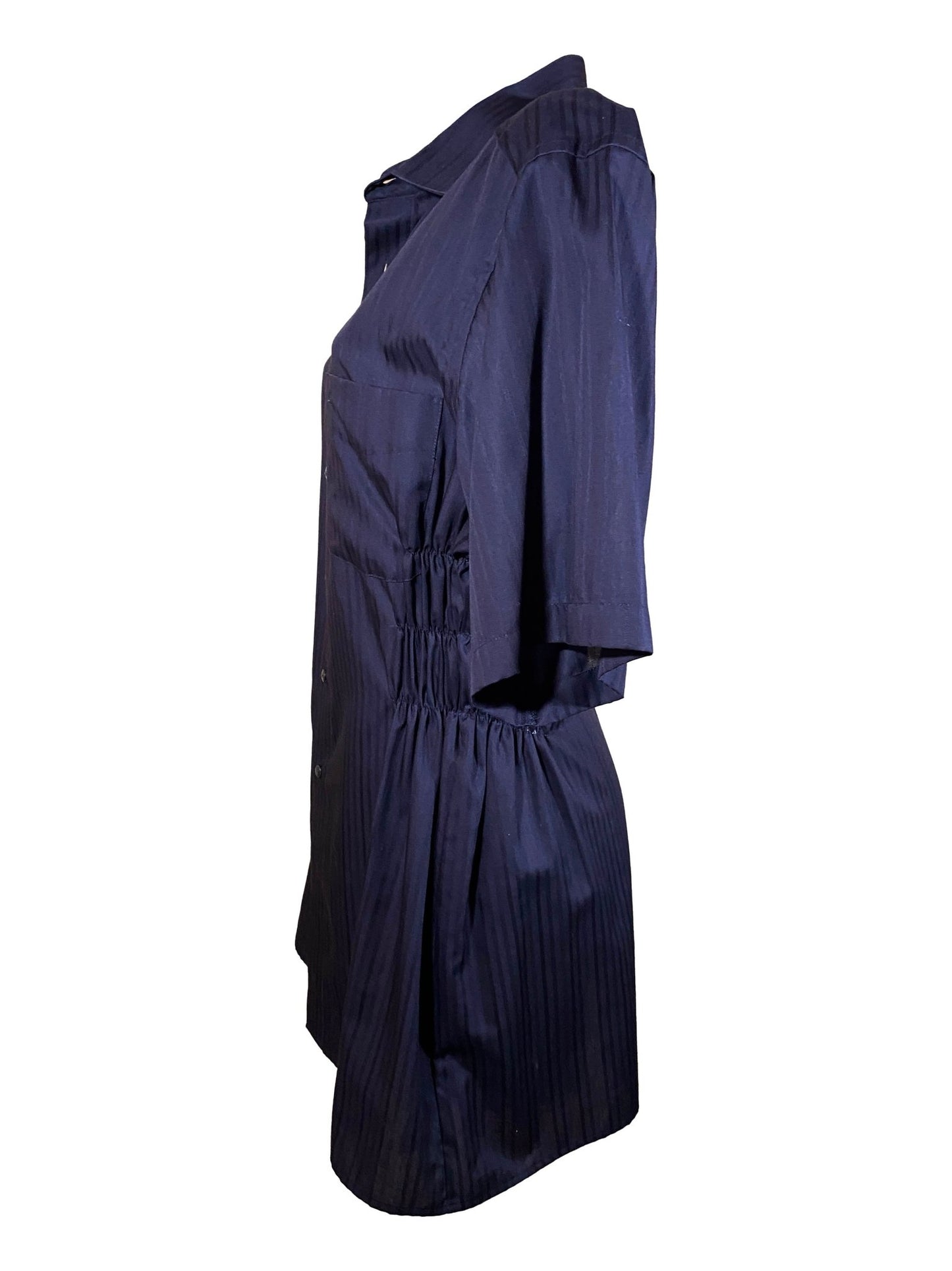 Chemise à smocks upcyclée Olymp Noir Femme XL - Trésor