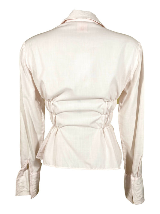 Chemise à smocks upcyclée Pierbé Rose Femme XS - Trésor