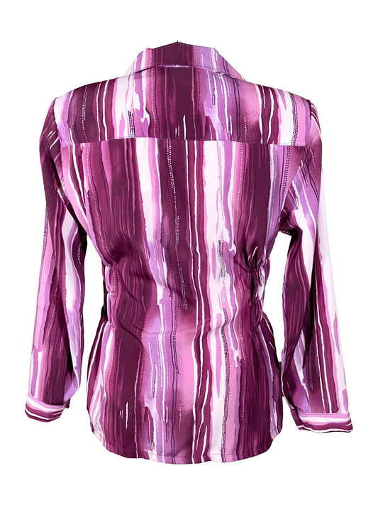 Chemise à smocks upcyclée Sans marque Rose Femme L - Trésor