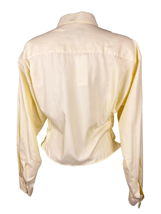 Chemise à smocks upcyclée Seidensticker Jaune femme XL - Trésor