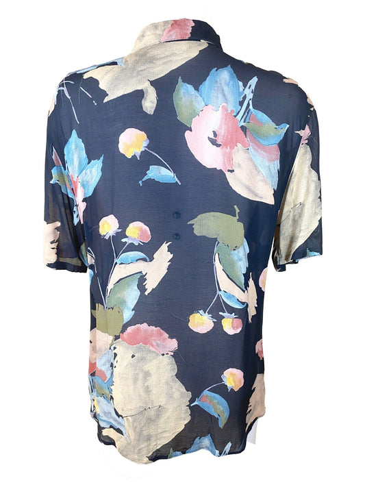 Chemise manches courtes vintage Symphonie Multicolore Femme L - Trésor - mode circulaire