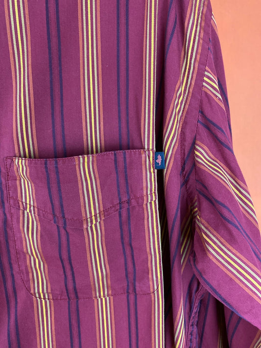 Chemise vintage rouge rayée Marlboro Classics homme XL - Trésor