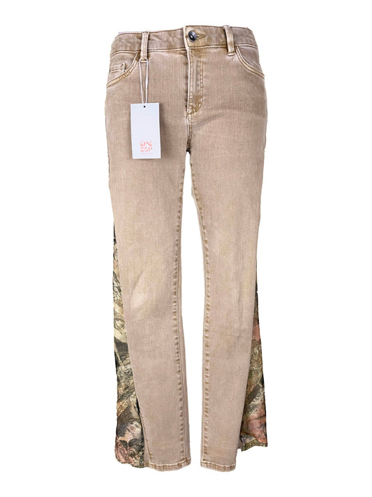 Jean flare upcyclé "Hendrix" Esprit Camel Femme M - Trésor