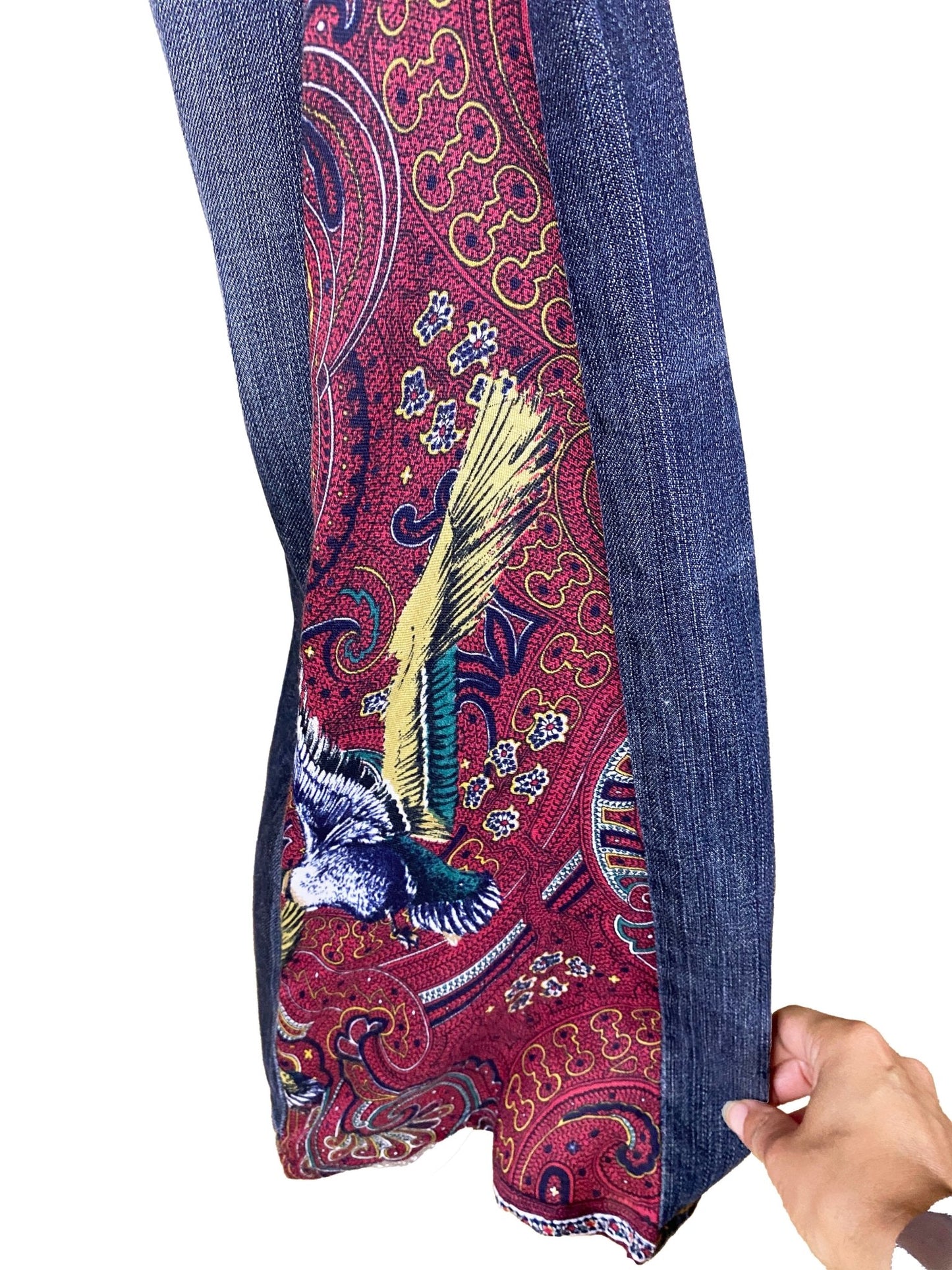 Jean flare upcyclé "Hendrix" Levi's 504 Bleu Femme XL - Trésor