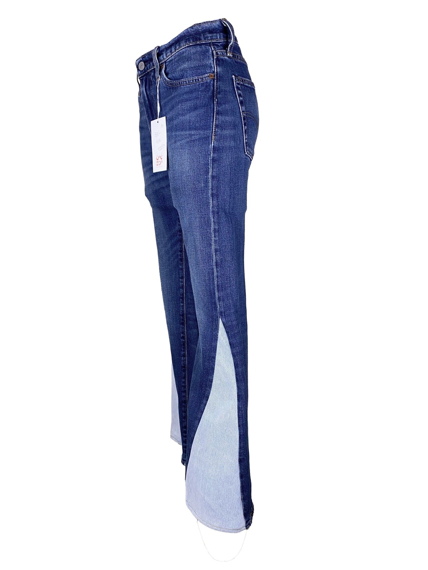 Jean flare upcyclé "Hendrix" Levi’s - 510 Bleu Femme S - Trésor