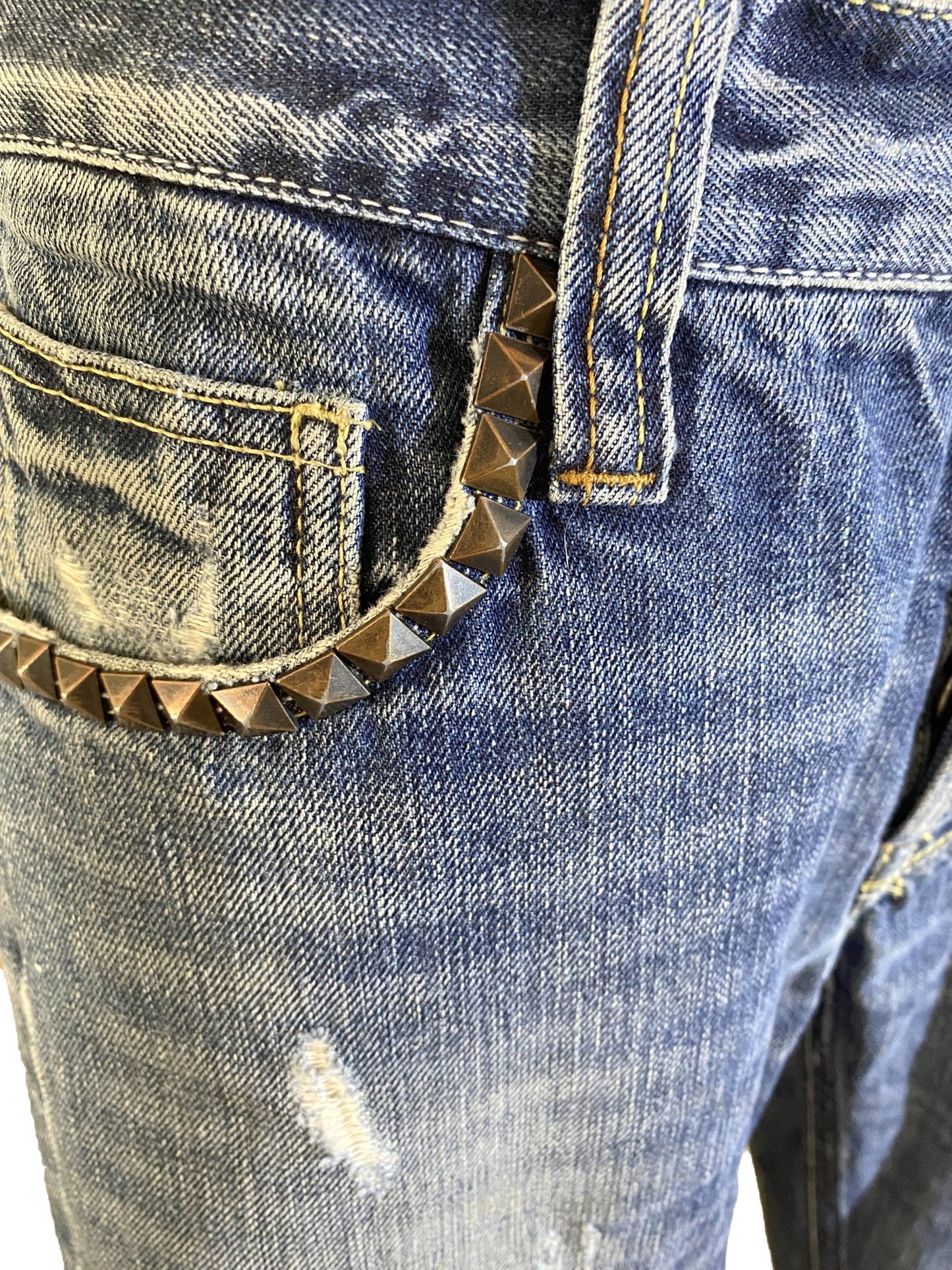 Jean flare upcyclé Le temps des cerises Bleu Femme M - Trésor - mode circulaire