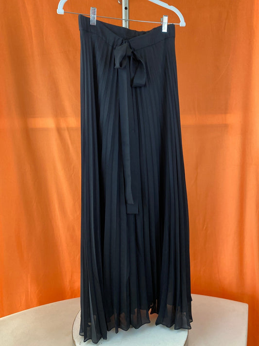 Jupe longue plissée vintage « Le signe de Paris » noir femme XS - S - Trésor