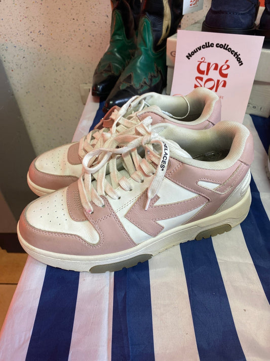 Off - White Baskets Out Of Office rose et blanc femme 38 - Trésor