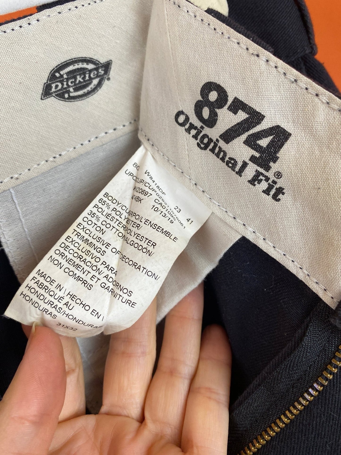 Pantalon noir Dickies 874 mixte M - Trésor