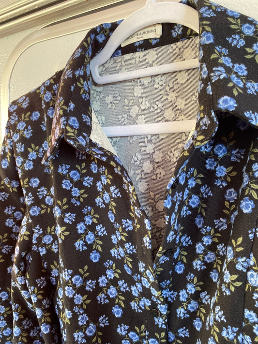 Robe à fleurs M Ikoone & Bianka femme bleu - Trésor