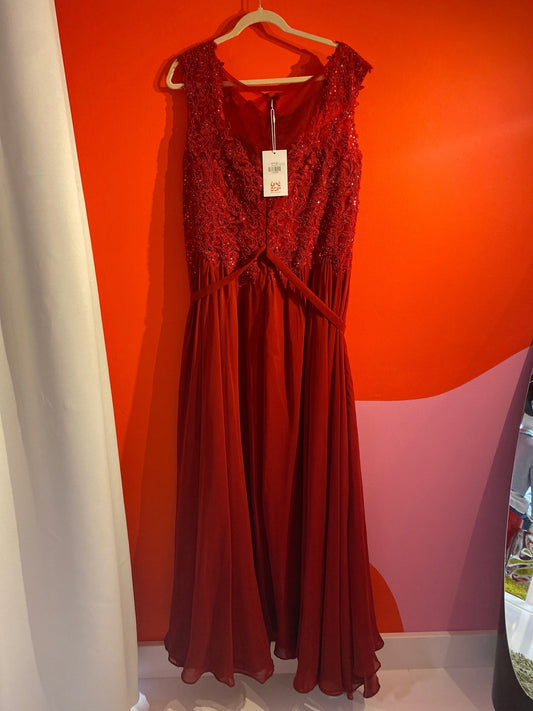 Robe de cérémonie rouge "Alice Désir" XXL - 3XL - Trésor
