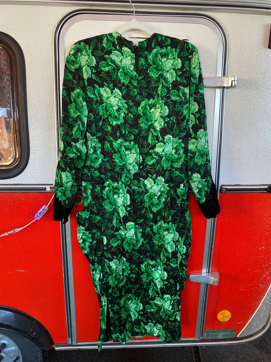 Robe longue vintage, Dior, Femme, vert et noir S - M - Trésor