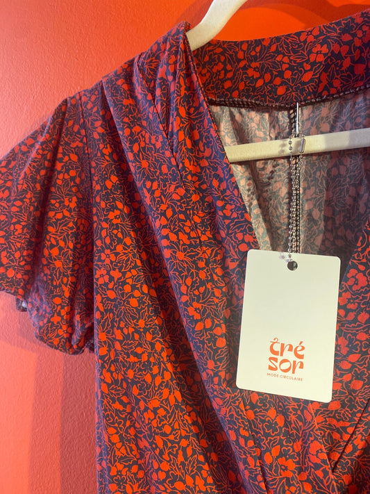 Robe rouge vintage femme S-M - Trésor