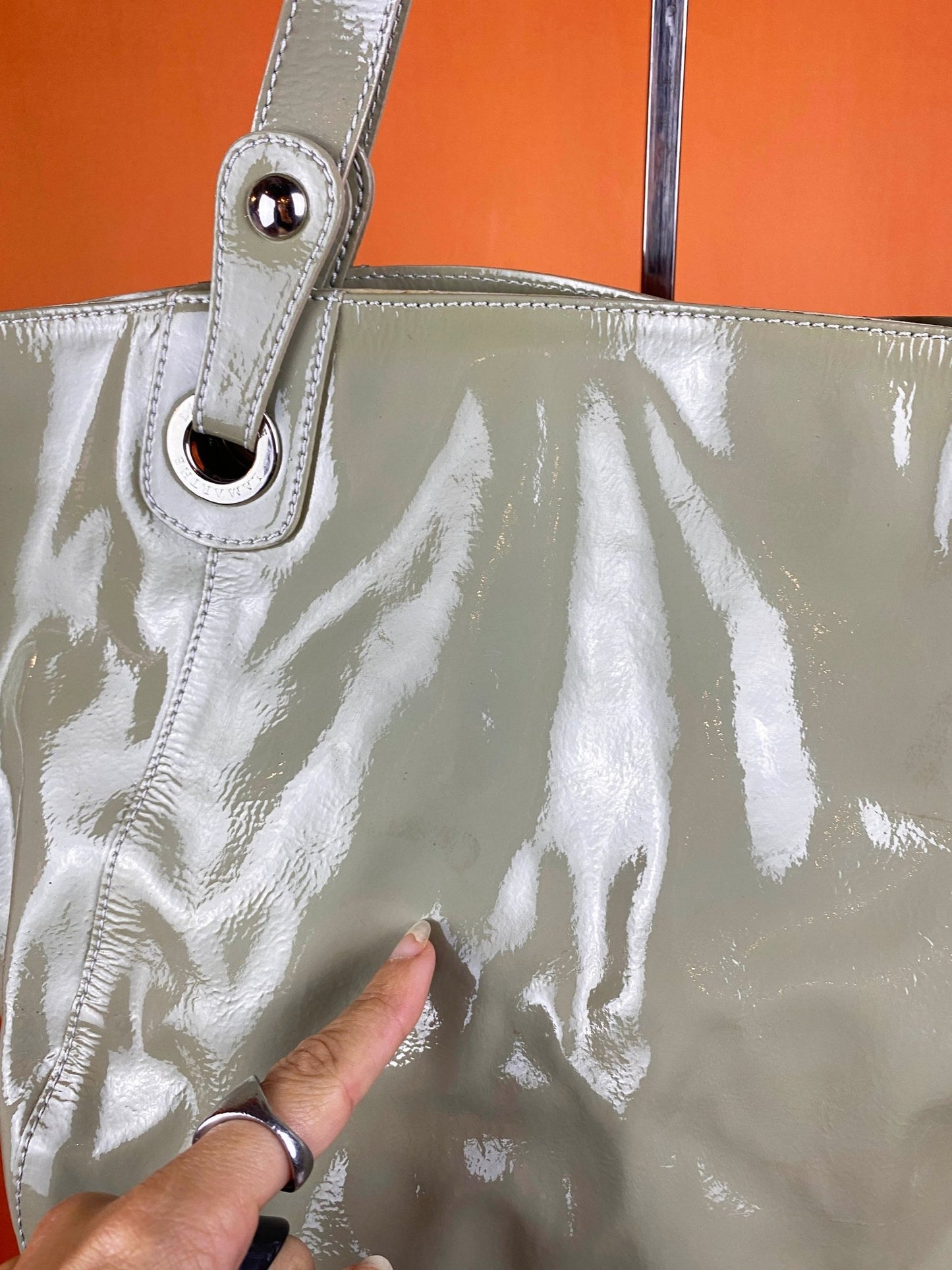 Sac à main Lamarthe vinyle Vert clair Femme - Trésor