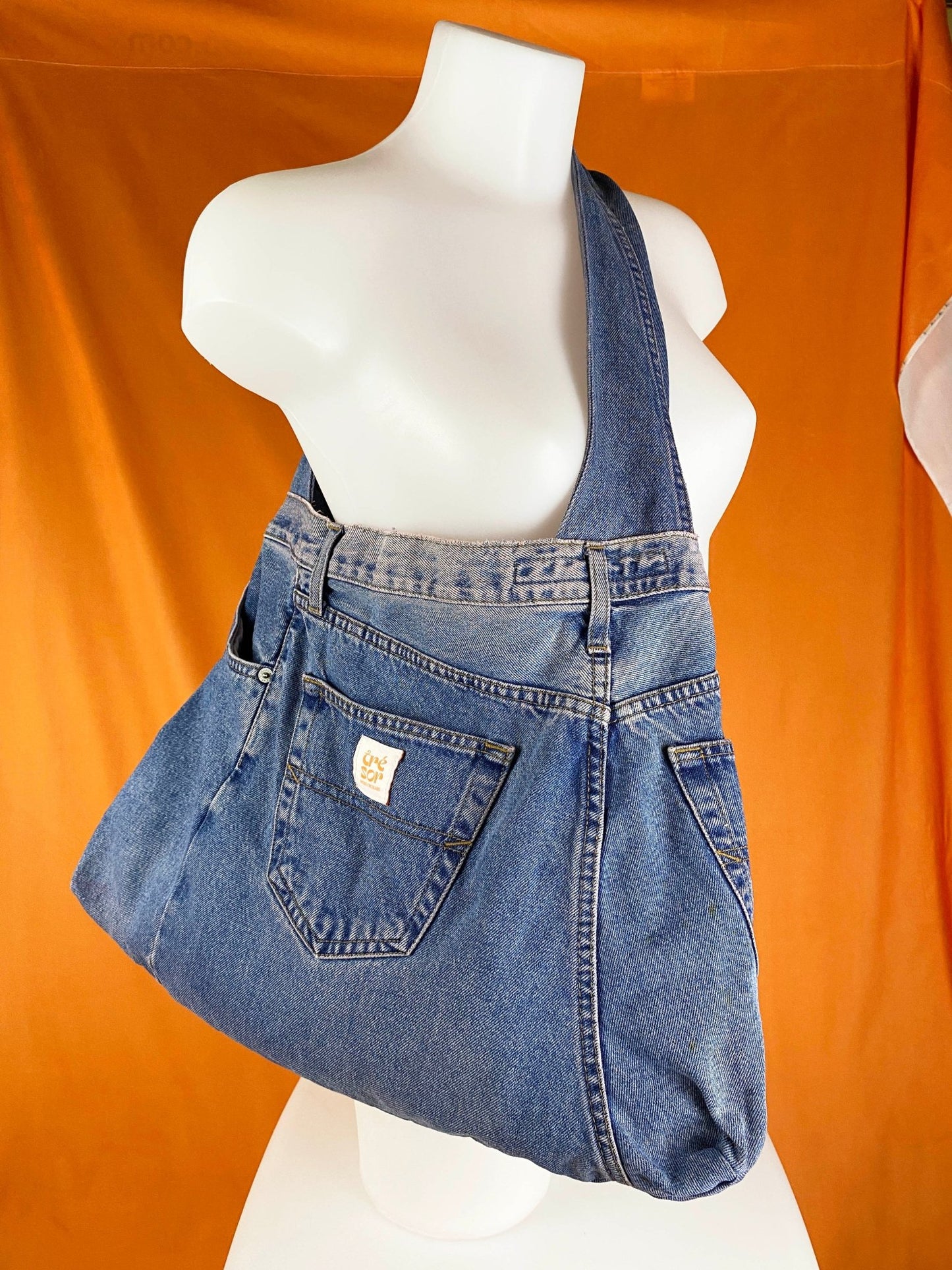 Sac "Samossa" - Complices - denim bleu - upcycling - Trésor
