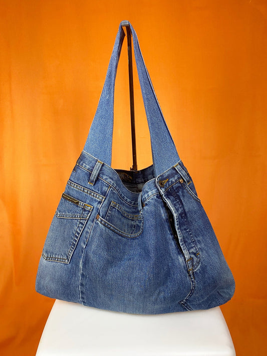 Sac "Samossa" - Volcom - jean bleu - upcycling - Trésor