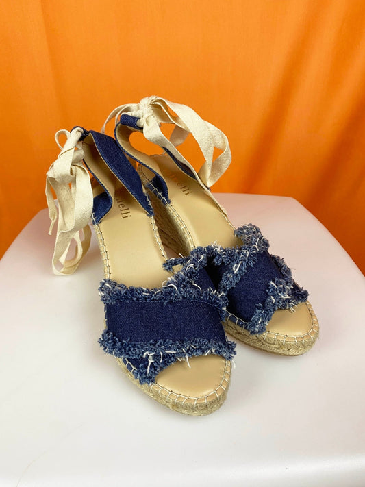Sandales à talons compensés Minelli denim Femme 39 - Trésor