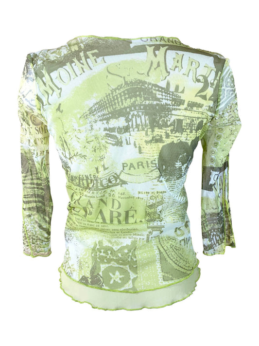 Top cache - coeur Sans marque vintage Vert Femme M - Trésor - mode circulaire