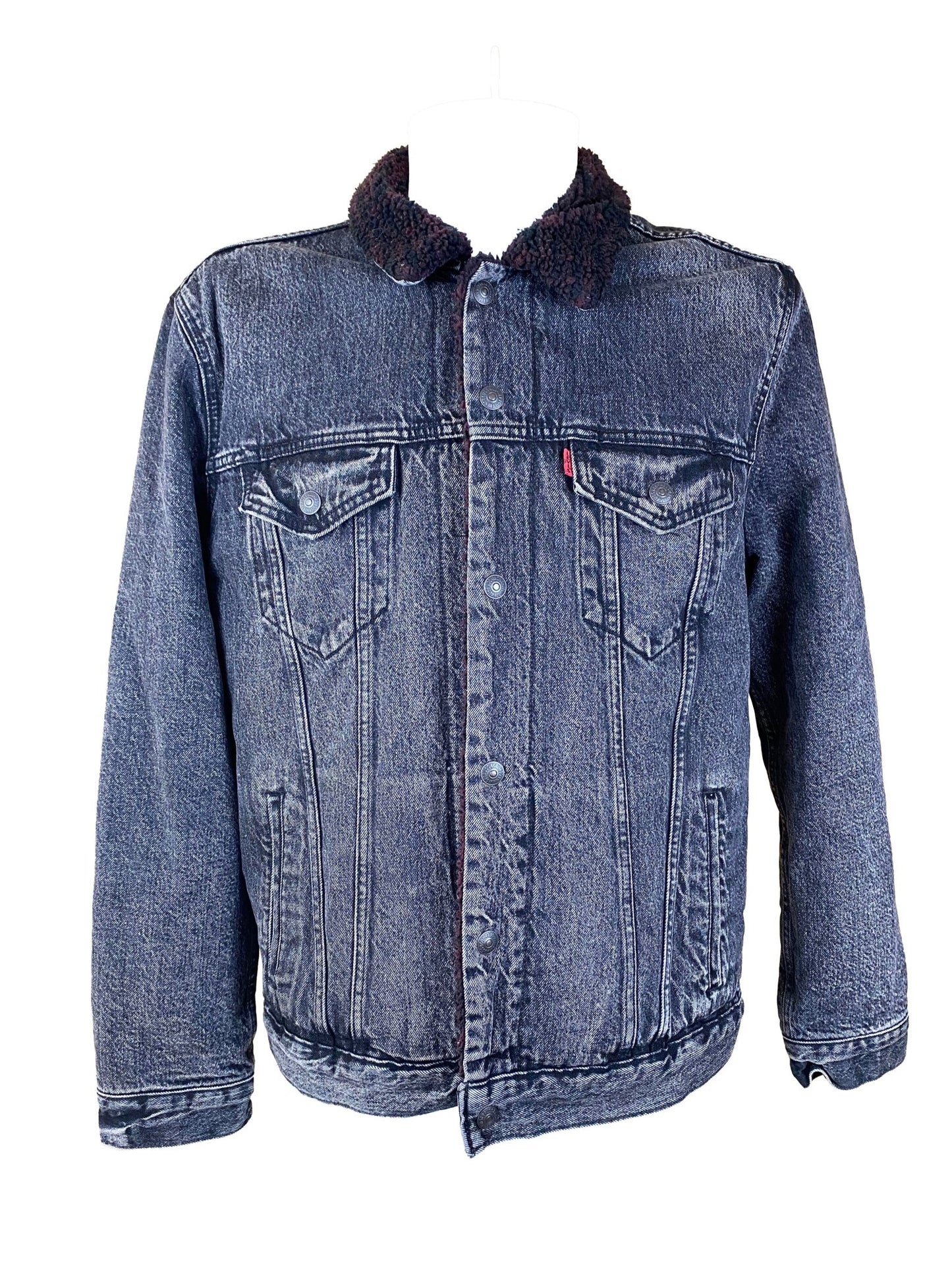 Veste en jean Levi's sherpa grise L - Trésor