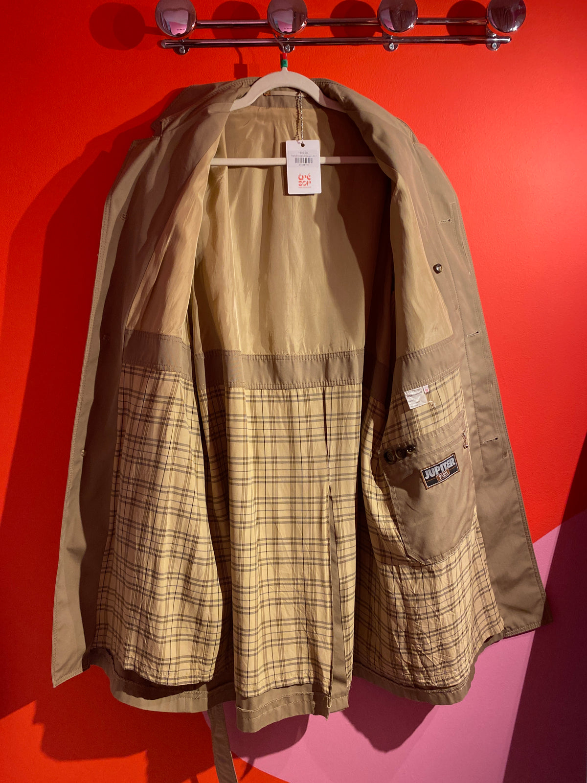 Trench coat/pardessus vintage homme Jupiter XL