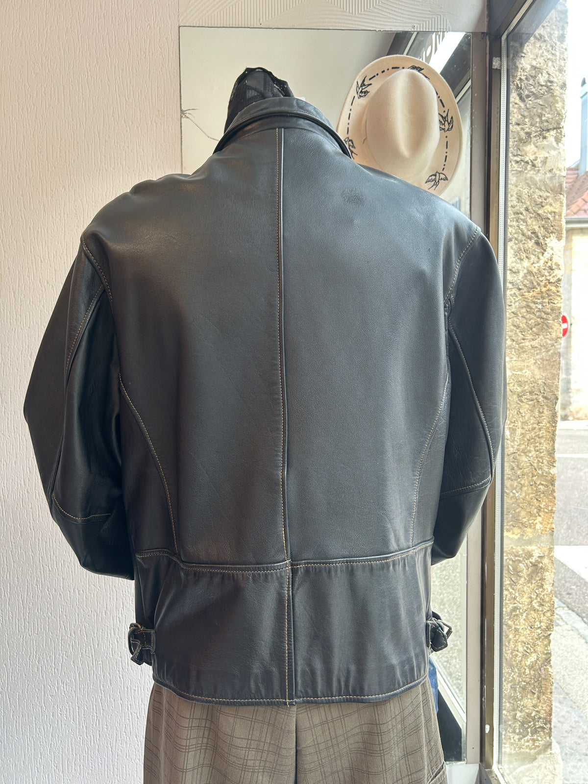 Blouson cuir épais Marciano Guess homme PREMIUM-M
