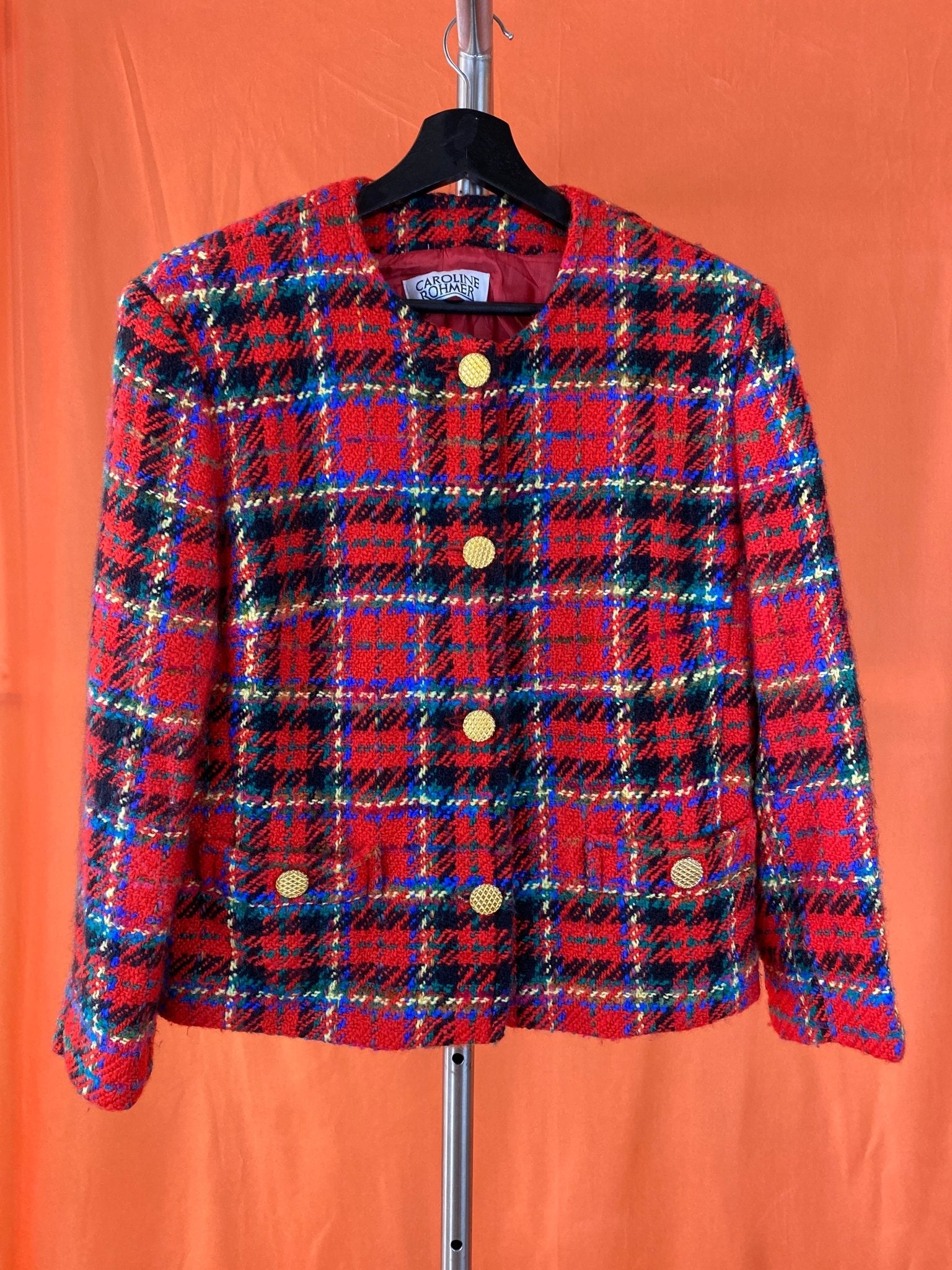 Blazer/veste tweed vintage Caroline Rohmer multicolore femme XXL - Trésor