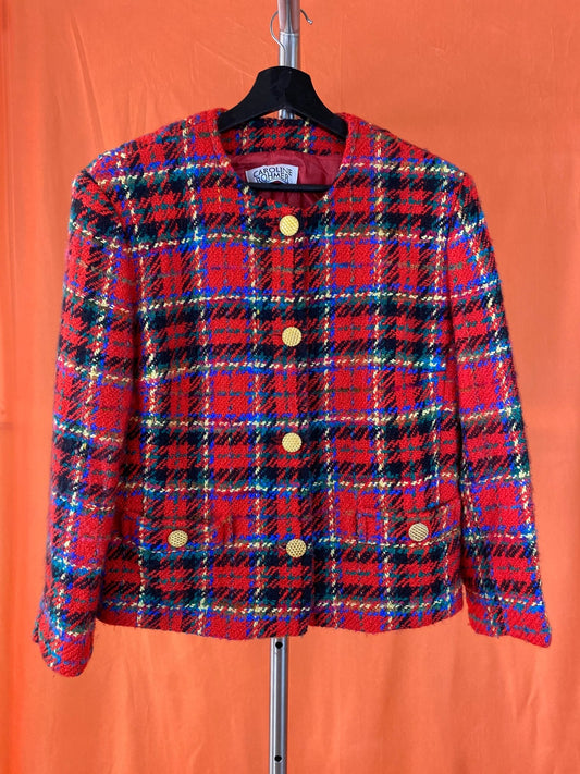 Blazer/veste tweed vintage Caroline Rohmer multicolore femme XXL - Trésor