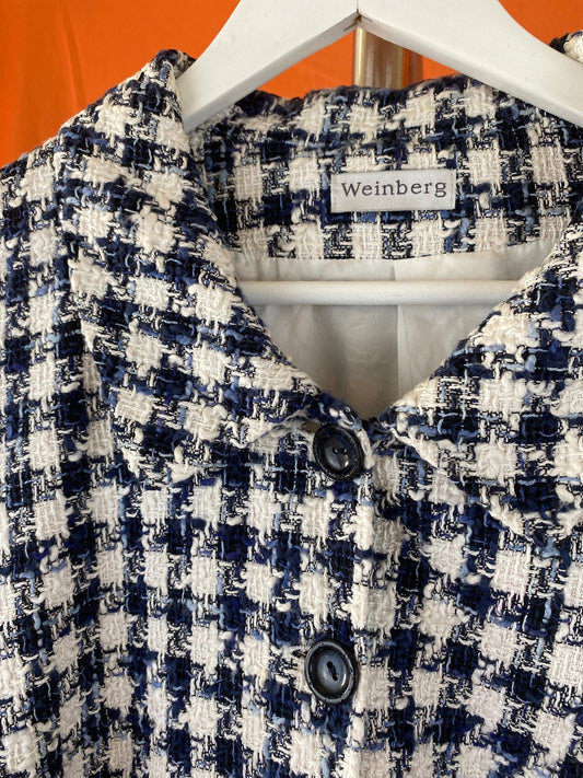 Blazer/veste Weinberg tweed bleu et blanc femme XXL - Trésor