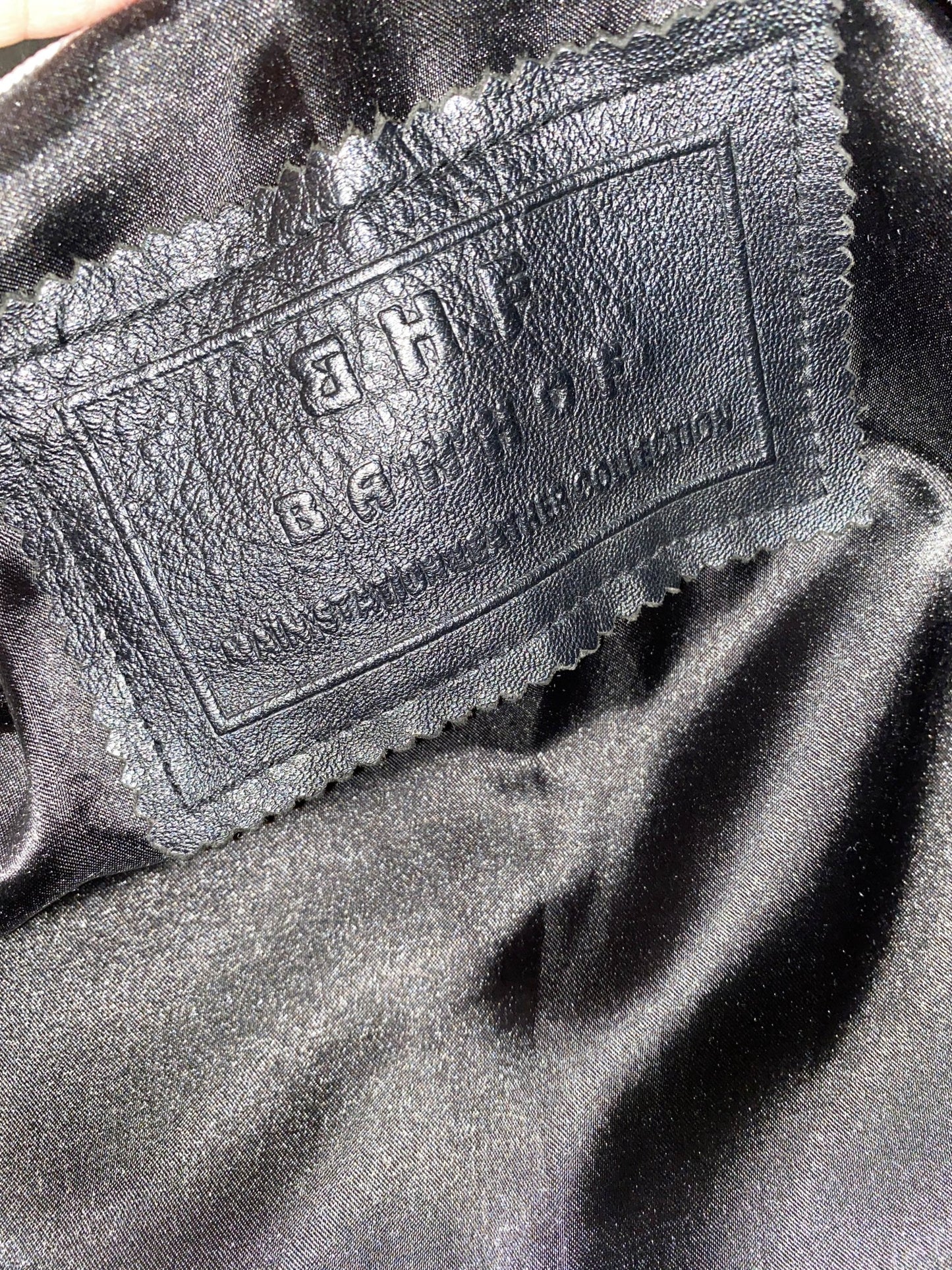 Blouson BHF Noir cuir vintage Femme L - Trésor