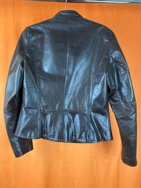 Blouson biker cuir Oakwood marron femme M - Trésor