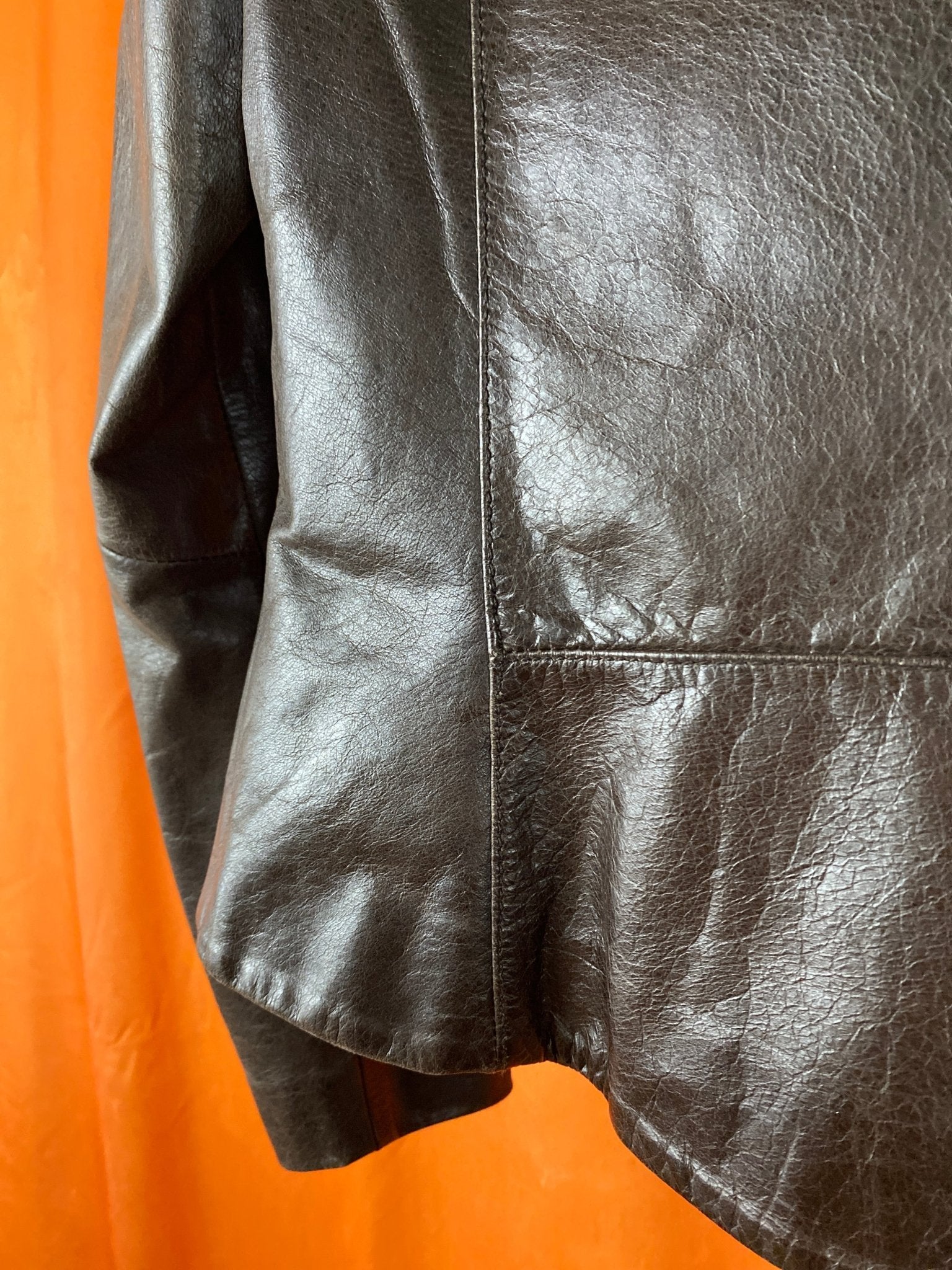 Blouson biker cuir Oakwood marron femme M - Trésor