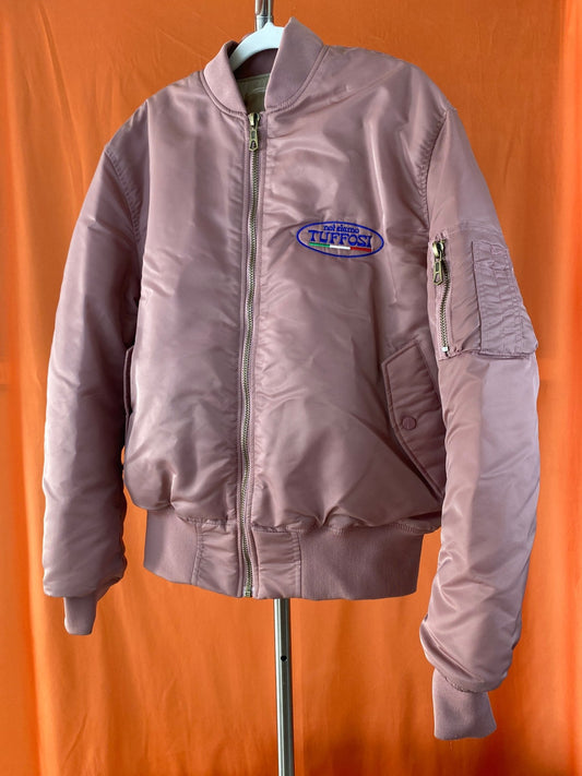 Blouson bomber brodé mixte vieux rose L - XL - Trésor