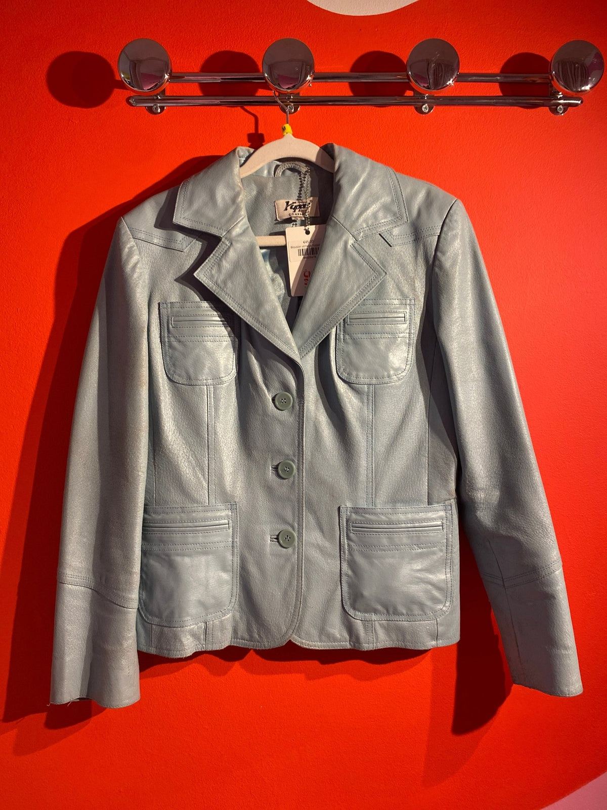Blouson cuir vintage Yuppie femme M-L - Trésor