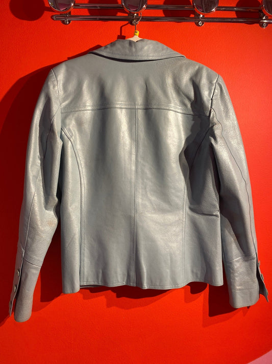 Blouson cuir vintage Yuppie femme M-L - Trésor