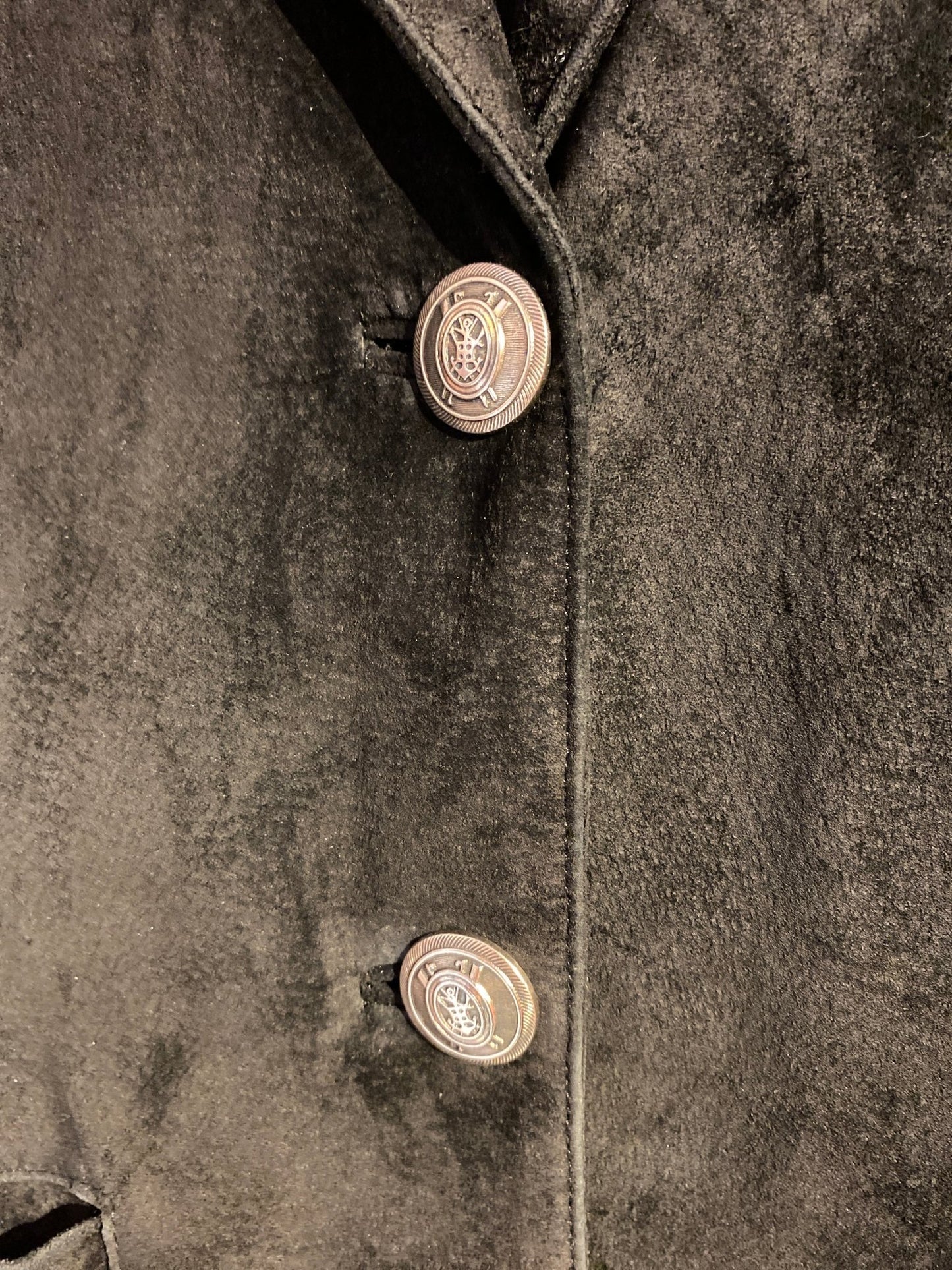 Blouson daim vintage noir femme M - Trésor