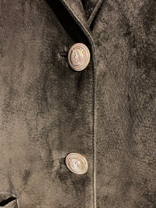 Blouson daim vintage noir femme M - Trésor