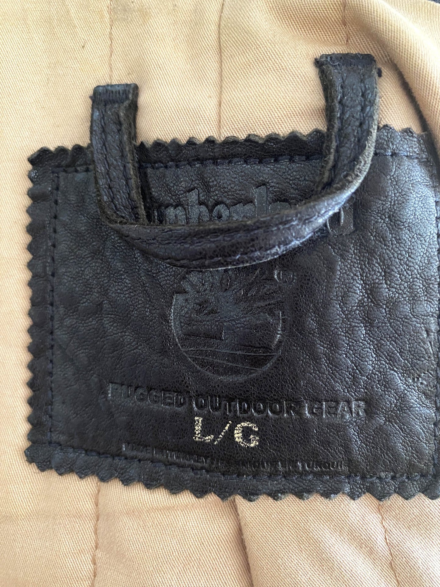 Blouson en cuir Timberland marron Homme L - Trésor - mode circulaire