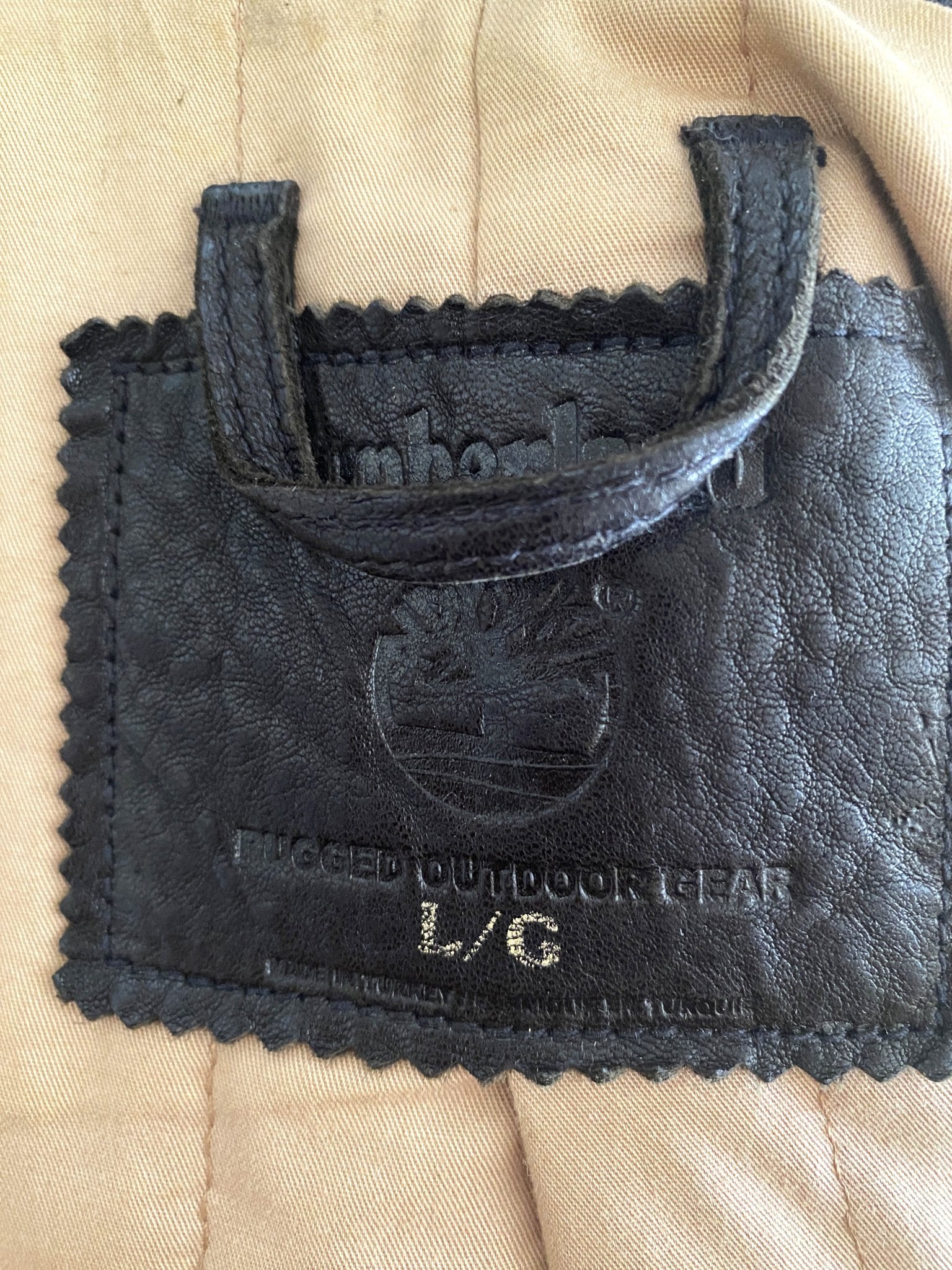 Blouson en cuir Timberland marron Homme L - Trésor - mode circulaire