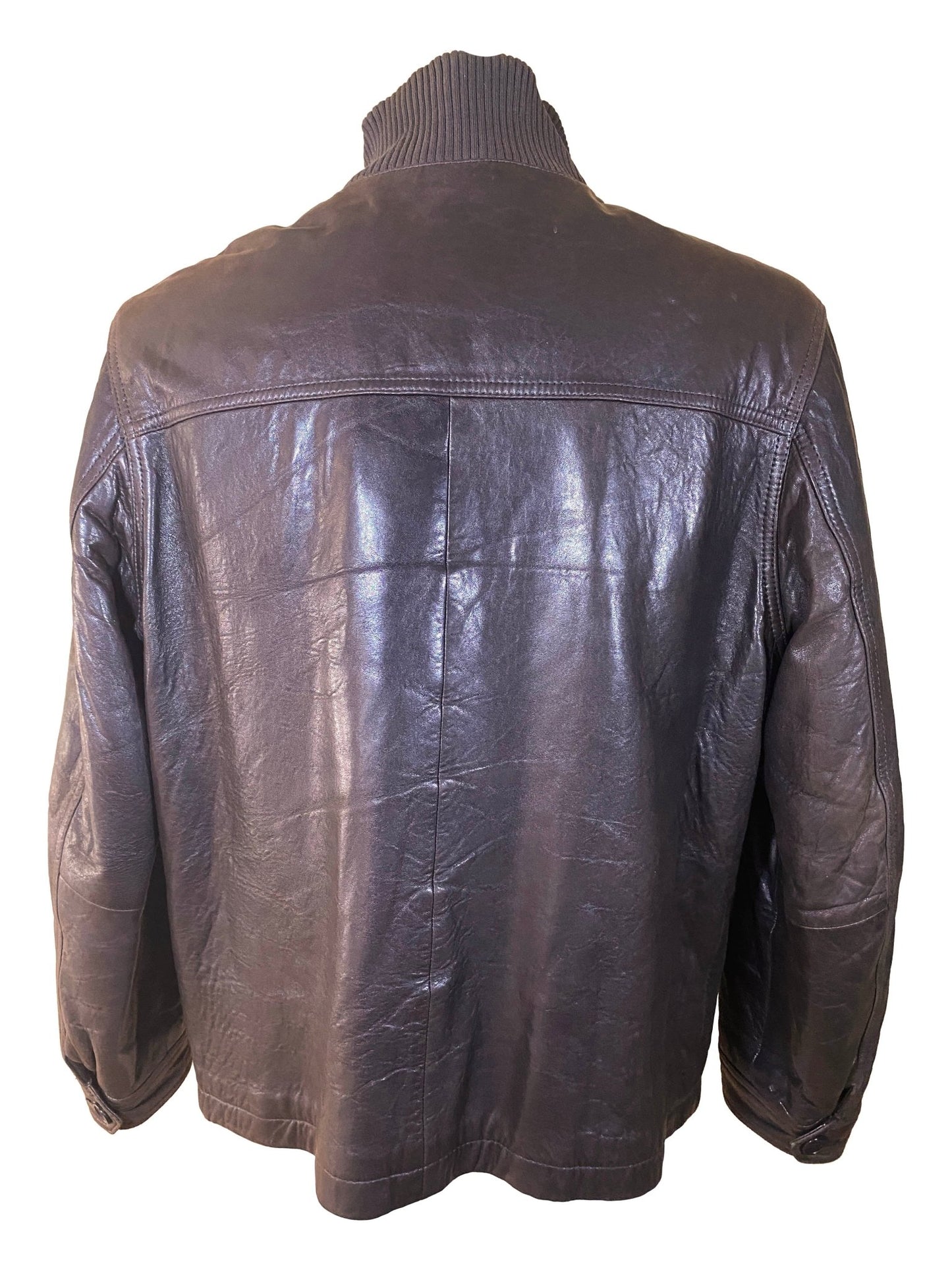 Blouson en cuir Timberland marron Homme L - Trésor - mode circulaire