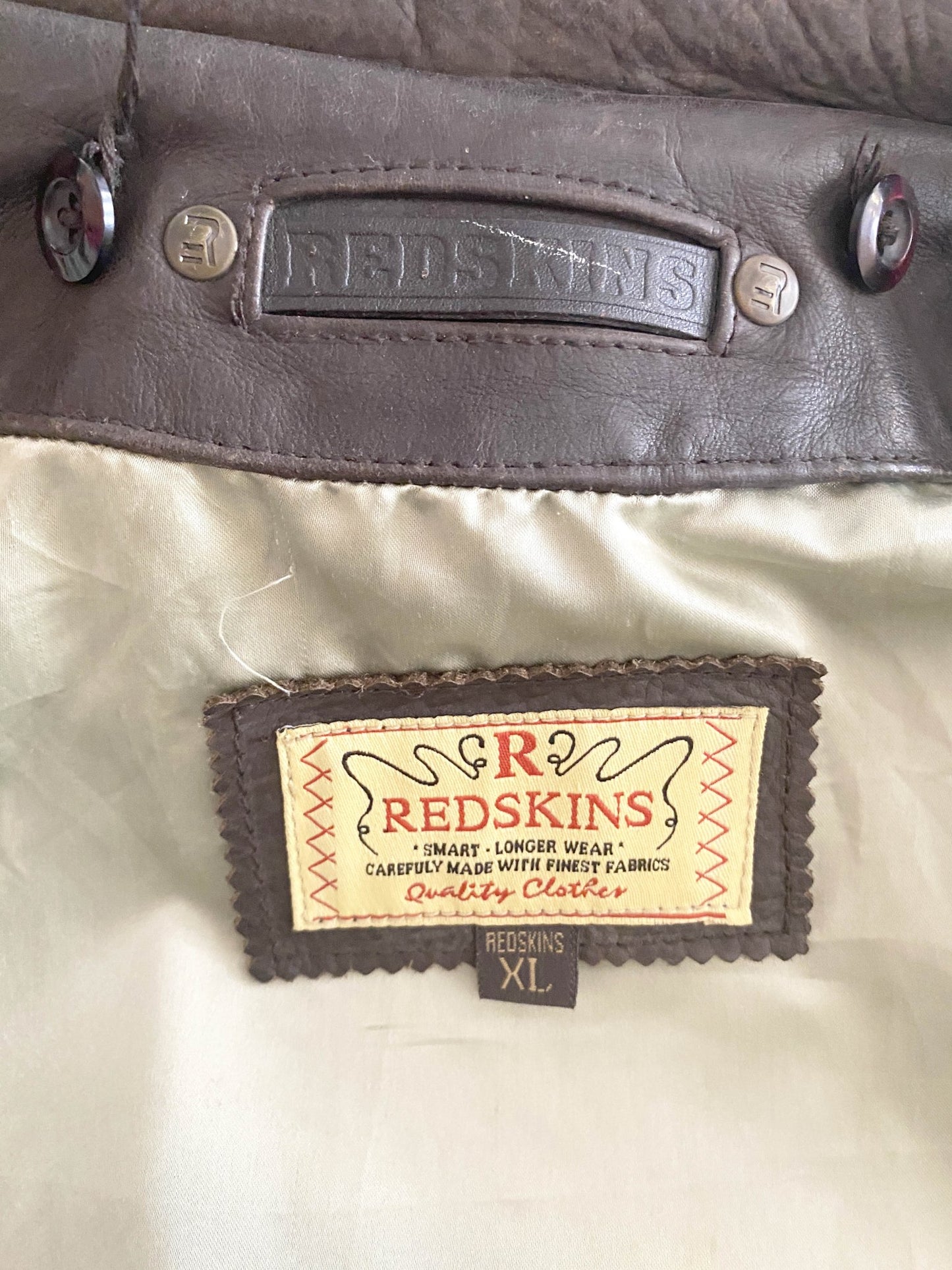 Blouson en cuir vintage Redskins brun Homme XL - Trésor - mode circulaire