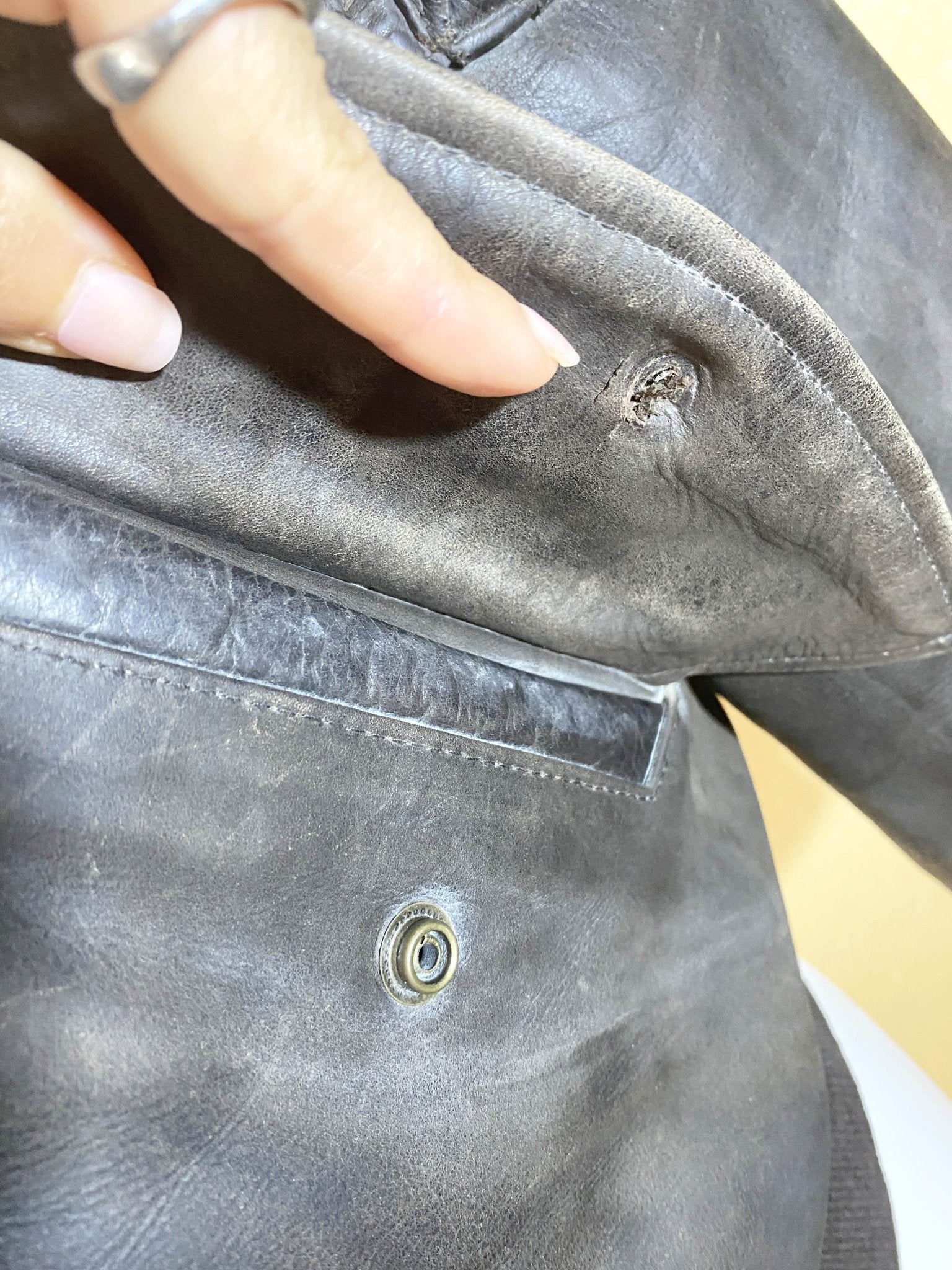 Blouson en cuir vintage Redskins brun Homme XL - Trésor - mode circulaire